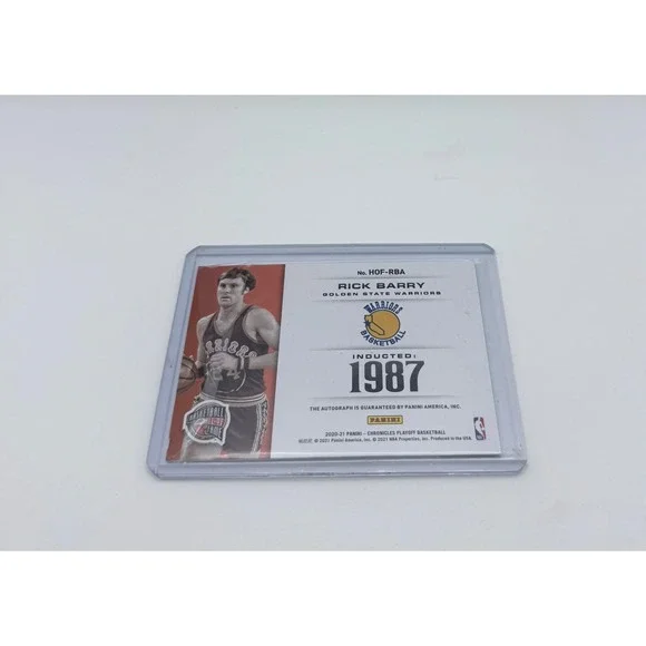 2020-21 Rick Barry Panini Chronicle Autograph Basketball Hall of Fame Card 47/75 - Picture 2 of 3